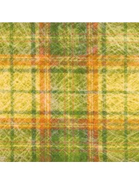 10 SETS TABLE CARRE MADRAS JAUNE 34CM
