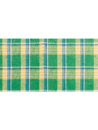 RUBAN DE TABLE LIN MADRAS VERT 10CM X 5M