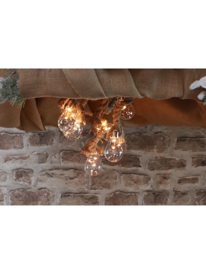 3 SEILES JUTE FLEXIBLE MIT/ 3 GLÜHBIRNEN LED 1M