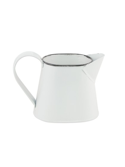 DEKOKRUG METALL WEISS 12CM X 6CM X 7.5CM