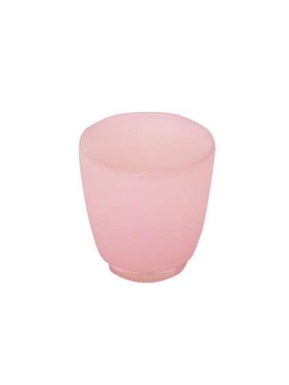 WINDLICHT GLAS ROSA PASTELL PERLE DIA 8.5CM X 9CM