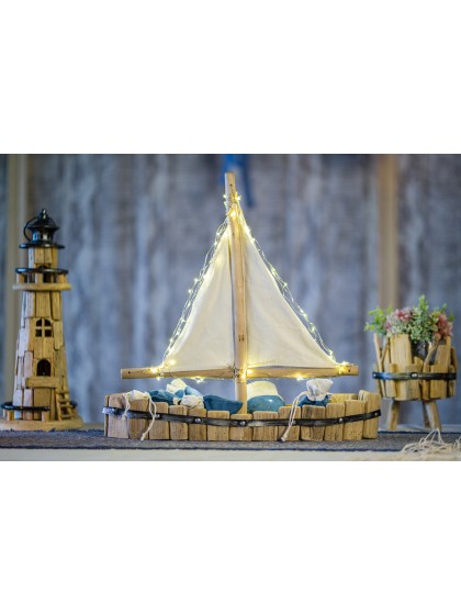 BOOT HOLZ/METAL GM 49CM X 13CM X 47CM