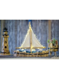 BOOT HOLZ/METAL GM 49CM X 13CM X 47CM