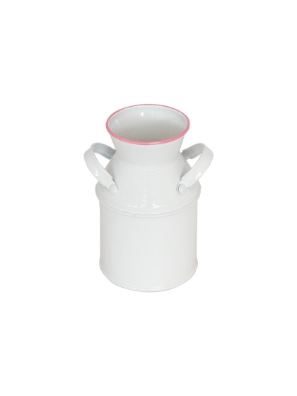 TOPF MILCHMETALL BLANC/ROSE DIA 6CM X 10CM HT