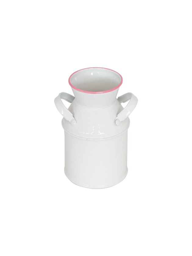 TOPF MILCHMETALL BLANC/ROSE DIA 6CM X 10CM HT