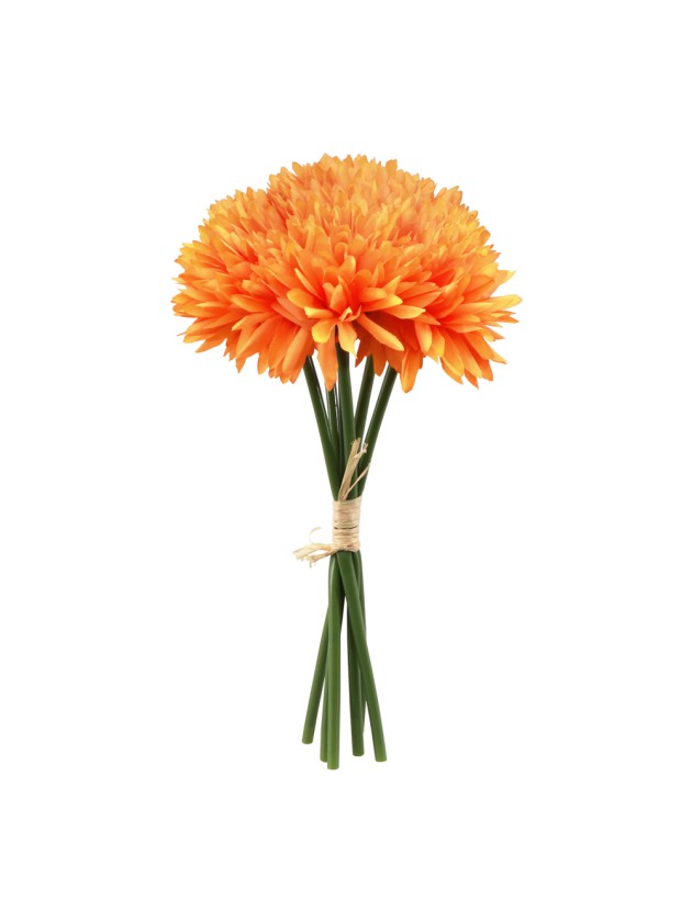BUNCH OF 6 DAHLIA TANGERINE 26CM