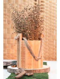 BLUMENSTRAUSS AUS LEINEN 100G NATUR 60CM