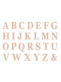 SET AUS 48 BUCHSTABEN  SELBSTKLEBEND GOLD ROSA HOHE 13.5 CM