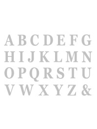 SET AUS 48 BUCHSTABEN  SELBSTKLEBEND SILBER HOHE 13.5 CM