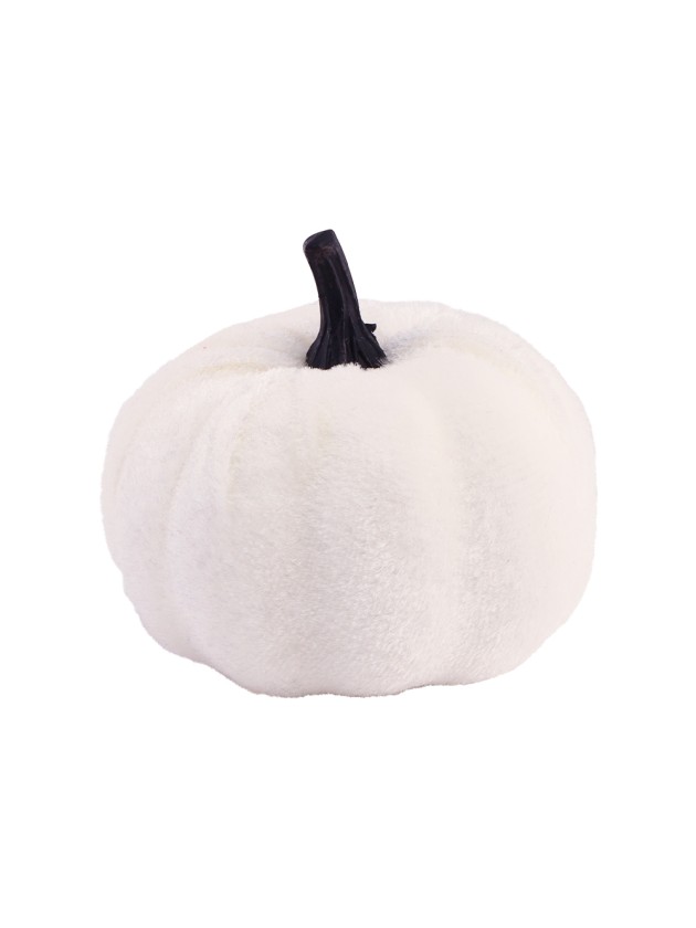CITROUILLE VELOURS BLANC SUMMERWEEN DIA 7CM X 4/7CM HT
