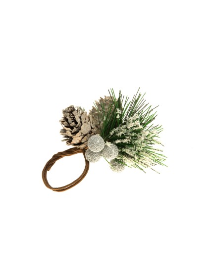SERVIETTENRING NATUR TANNENZAPFEN TANNE BEREIFT 8CM X 11CM