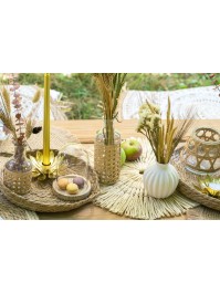 TISCHSET ZOPF NATUR DIA 38CM