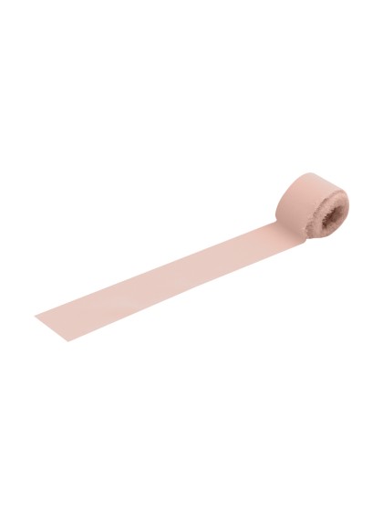 RUBAN TOUCHE DE VENT ROSE POUDRE 4CM X 5M