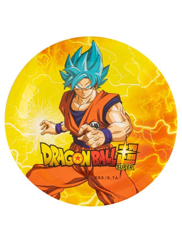 8 ASSIETTES PLASTIC FREE DRAGON BALL SUPER © 23CM