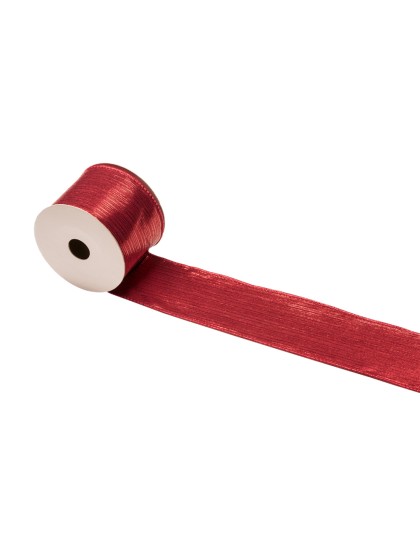 RUBAN LOOM ROUGE LUISANT 6.3CM X 3M