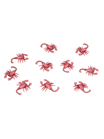 SET 10 SKORPIONE PVC BRAUN 6.5CM X 5.5CM
