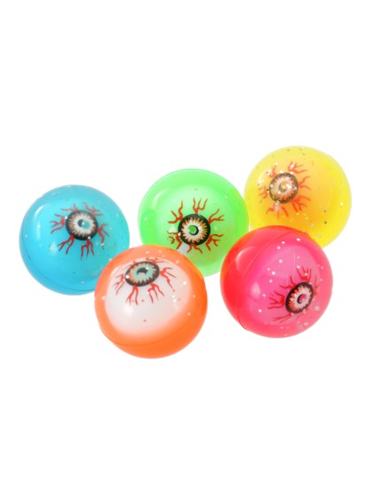 BALLE REBONDISSANTE AUGEN COLOREE LEUCHTEND - 5 COLORIS SORT. DIA 4.5CM - DISPLAY 20 PCS