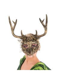 MASQUE SQUELETTE DE CERF DORE 
