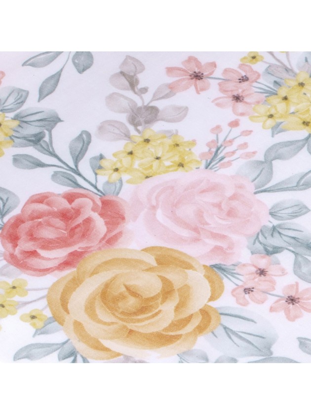 TABLE RUNNER CHIFFON SMOOTH FLOWERS 28CM X 3M
