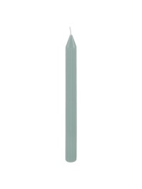 SET 2 BOUGIES FLAMBEAU CANNELE VERT SAUGE DIA 2.2CM X 25CM