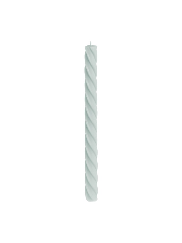 SET 2 FACKELKERZEN GEDREHT GRÜN SALBEI DIA 2.2CM X 26CM