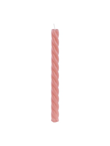 SET 2 FACKELKERZEN GEDREHT ROSA FLAMINGO DIA 2.2CM X 26CM