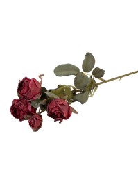 STIEL 5 ROSA ROT EFFEKT REALISTISCH 43CM