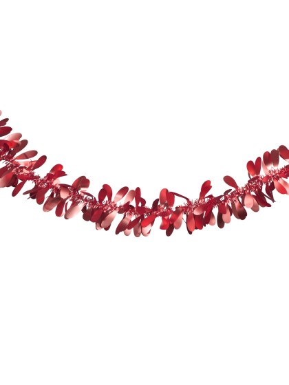 MATT RED TINSEL CHRISTMAS GARLAND 270 CM