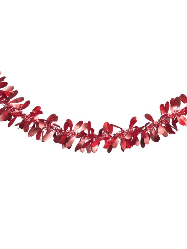 MATT RED TINSEL CHRISTMAS GARLAND 270 CM