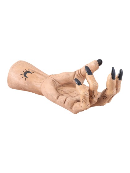 HAND AUS HEXE KERZENHALTER POLYRESIN 23CM X 10CM X 9.5CM