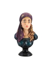 BUSTE POLYRESIN DISEUSE AUS BONNE AVENTURE 19CM X 13.5CM X 34CM