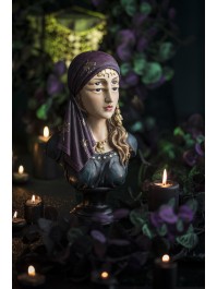 BUSTE POLYRESIN DISEUSE AUS BONNE AVENTURE 19CM X 13.5CM X 34CM