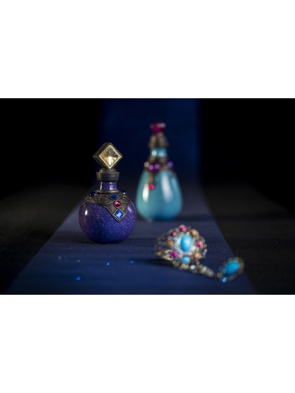 VIOLET MAGIC POTION POLYRESIN BOTTLE DIA 9.5CM X 16.5CM