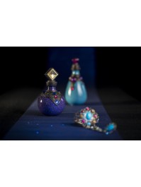 FLAKON KUNSTHARZ POTION VIOLETT DIA 9.5CM X 16.5CM