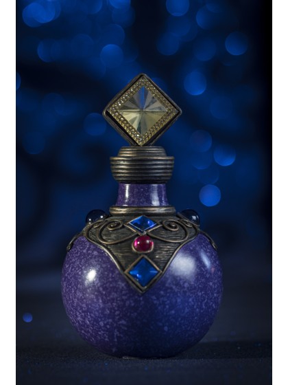 VIOLET MAGIC POTION POLYRESIN BOTTLE DIA 9.5CM X 16.5CM