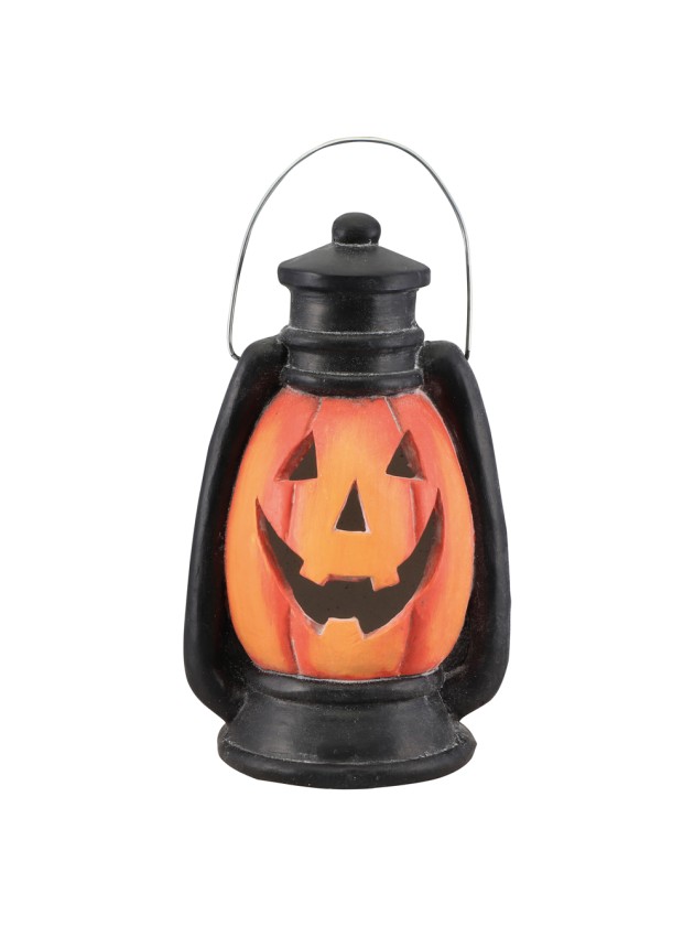 LANTERNE CITROUILLE AVEC LED AVEC TIMER 6 H 22CM X 18CM X 38CM