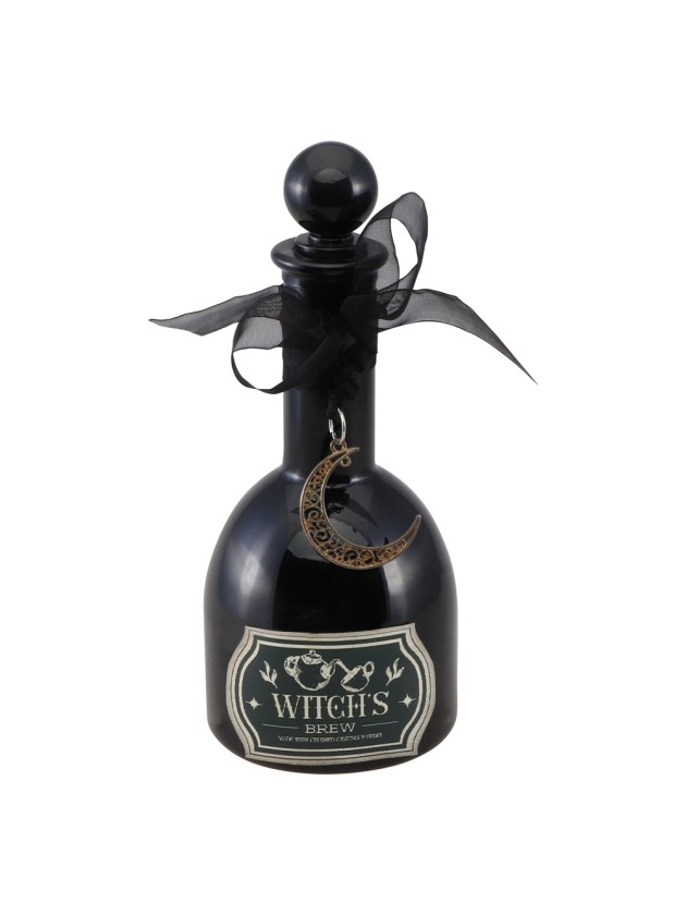 FLÄSCHCHEN MAGIE SCHWARZ HALLOWEEN DIA 8CM X 19.5CM