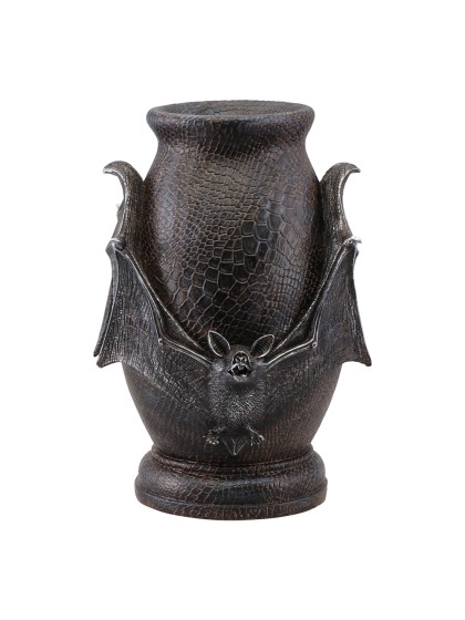 URNE POLYRESINE CHAUVE-SOURIS EFFET PEAU DE SERPENT DIA 19CM X 26CM