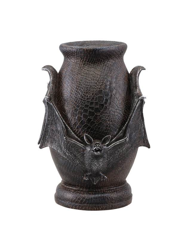 URNE POLYRESINE CHAUVE-SOURIS EFFET PEAU DE SERPENT DIA 19CM X 26CM