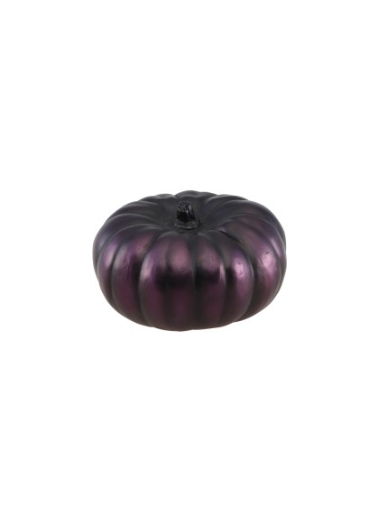 CITROUILLE POLYRESINE VIOLETTE 11.5CM X 11.5CM X 7CM