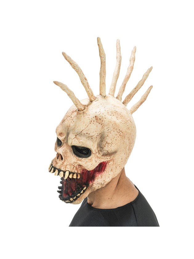 MASQUE LATEX TETE DE MORT PUNK 22CM X 45CM