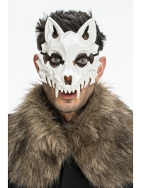 MASQUE LOUP SQUELETTE BLANC 18CM X 9CM X 19CM