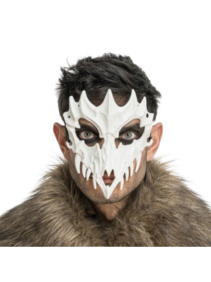 MASQUE DRAGON SQUELETTE BLANC 15CM X 9CM X 17CM