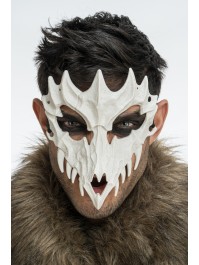 MASQUE DRAGON SQUELETTE BLANC 15CM X 9CM X 17CM