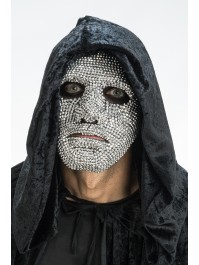MASKE NO ID MIT STRASS SILBER 17.5CM X 10CM X 17CM