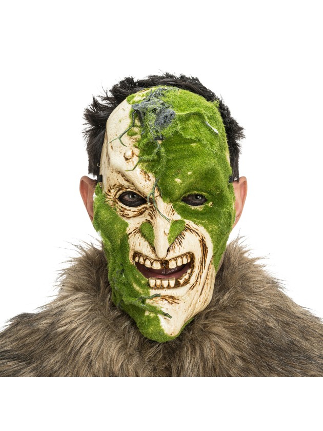 CREEPY MAN MASK WITH MOSS EFFECT 15.5CM X 9CM X 26.5CM