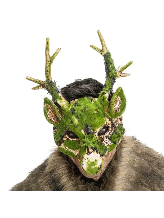 DEMI MASQUE CERF EFFET MOUSSE 25.5CM X 8.5CM X 34CM