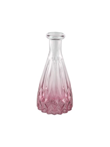 VASE ALEXANDRINE VERRE DEGRADE ROSE BLUSH DIA 6.8CM X 14.5CM
