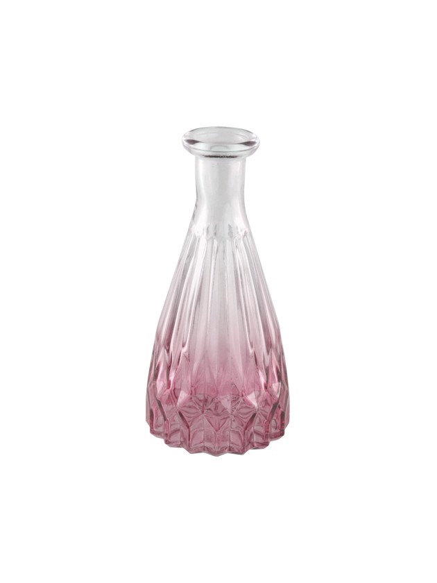 VASE ALEXANDRINE VERRE DEGRADE ROSE BLUSH DIA 6.8CM X 14.5CM