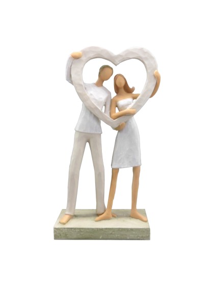COUPLE CADRE CŒUR LOVE MOMENT 15CM X 6CM X 27.5CM